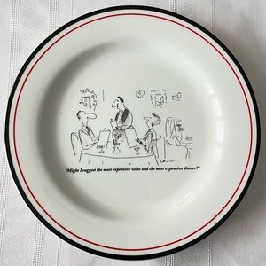 Restoration Hardware New Yorker Plate Waiter Expensive Wine Dinner Arnie Levin